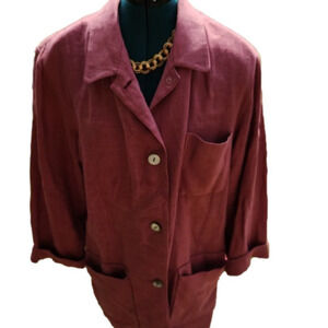434. JH Collectables Dusty Rose 3/4 sleeve Linen Blazer |8